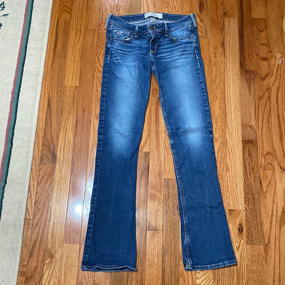 Hollister Straight Leg Jeans Dark Washed Size 5R, 27W, 33L
